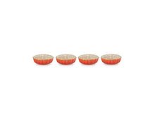 Mini-Taartvormen Set van 4 in Aardewerk Oranjerood 11 cm / 0.2L