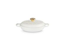 Le Creuset gietijzeren campagnard Xmas 26 cm / 2.2 liter - wit