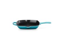 Le Creuset vierkante gietijzeren Grillit® - 26 cm - caribbean blue