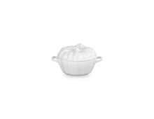 Le Creuset aardewerken mini-braadpan pompoen -  0.35 liter - wit