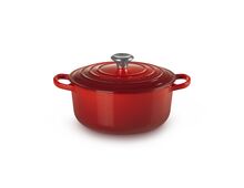 Le Creuset gietijzeren ronde braadpan 20 cm / 2.4 liter - kersenrood