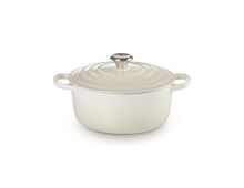 Le Creuset gietijzeren ronde braadpan 20 cm / 2.4 liter - meringue