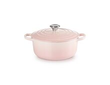 Le Creuset gietijzeren ronde braadpan 20 cm / 2.4 liter - shell pink