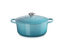 Le Creuset gietijzeren ronde braadpan 26 cm / 5.3 liter - caribbean blue