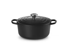 Le Creuset gietijzeren ronde braadpan 26 cm / 5.3 liter - mat zwart