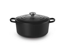Le Creuset gietijzeren ronde braadpan 28 cm / 6.7 liter - mat zwart