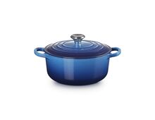 Le Creuset gietijzeren ronde braadpan 20 cm / 2.4 liter - azure