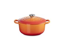 Le Creuset gietijzeren ronde braadpan 20 cm / 2.4 liter - oranjerood
