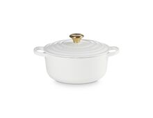 Le Creuset gietijzeren ronde braadpan 20 cm / 2.4 liter - wit