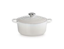 Le Creuset gietijzeren ronde braadpan 24 cm / 4.2 liter - meringue