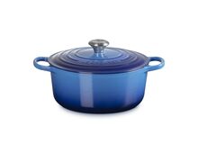 Le Creuset gietijzeren ronde braadpan 26 cm / 5.3 liter - azure