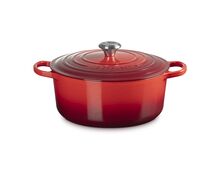 Le Creuset gietijzeren ronde braadpan 28 cm / 6.7 liter - kersenrood