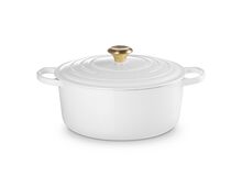 Le Creuset gietijzeren ronde braadpan 28 cm / 6.7 liter - wit