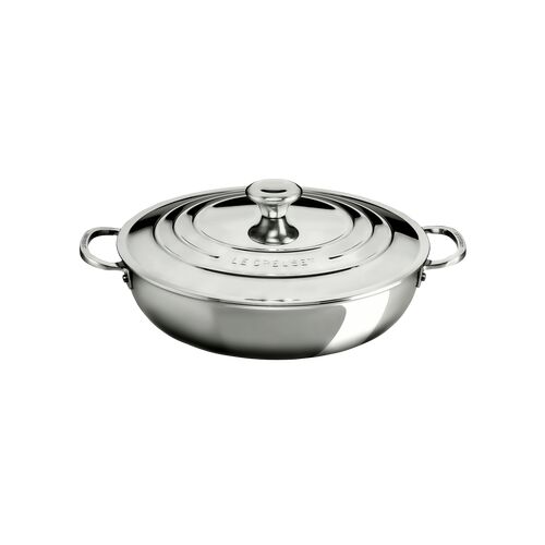 Provençaalse Sauteerpan in RVS Signature met Deksel Zilver 30 cm / 4.8L
