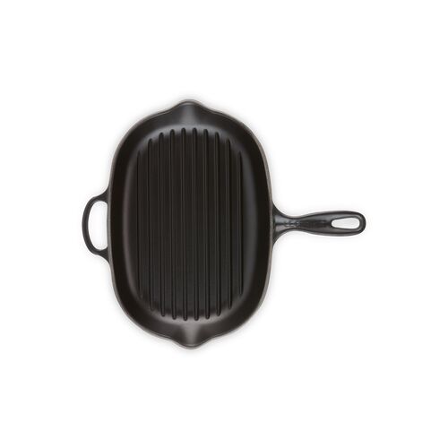 Le Creuset gietijzeren ovale grillpan - 32 cm - mat zwart