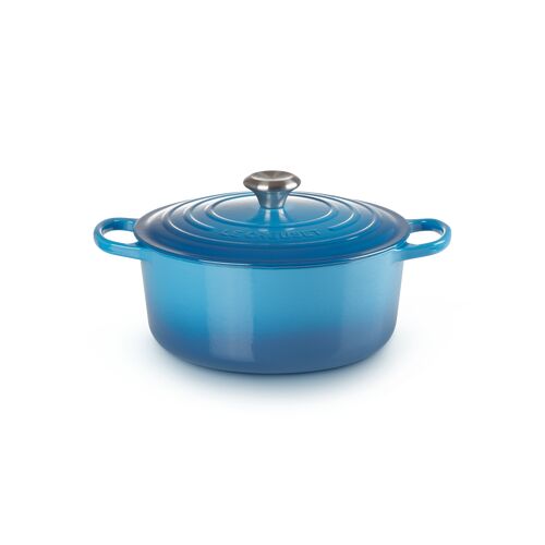 Le Creuset gietijzeren ronde braadpan 22 cm / 3.3 liter - marseille blauw