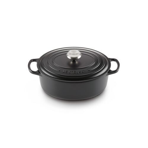 Le Creuset gietijzeren ovale braadpan 33 cm / 7.5 liter - mat zwart