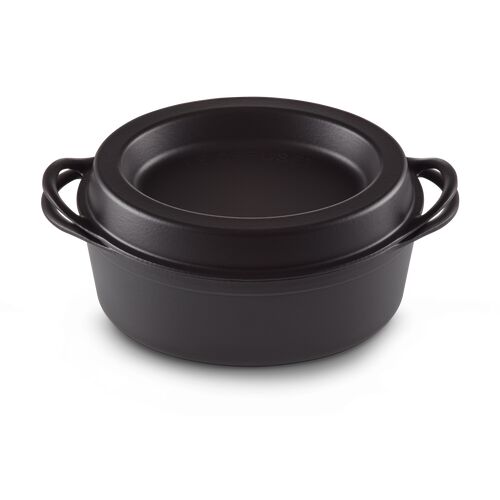 Le Creuset gietijzeren ovale Doufeu® 30 cm / 6.0 liter - mat zwart