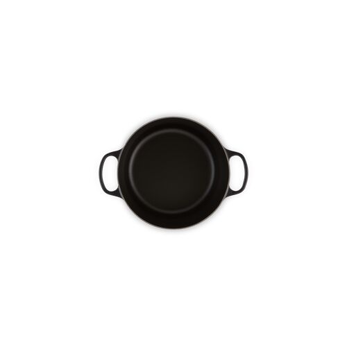 Le Creuset hoge gietijzeren ronde braadpan - 26 cm / 6.3 liter - mat zwart
