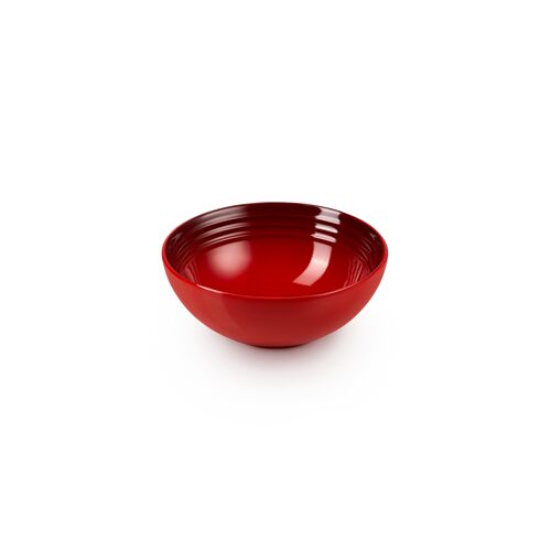 Le Creuset aardewerken ontbijtkom - 16 cm - kersenrood