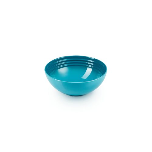 Le Creuset aardewerken ontbijtkom - 16 cm - caribbean blue