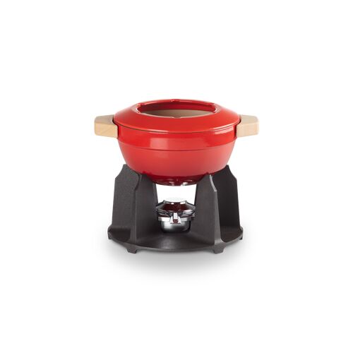 Le Creuset gietijzeren fondeset Deluxe - 2 liter - kersenrood