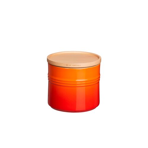 Le Creuset aardewerken voorraadpot L - 1.1 liter - oranjerood
