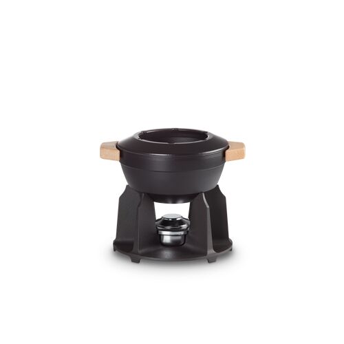 Le Creuset gietijzeren fondeset Deluxe - 2 liter - mat zwart