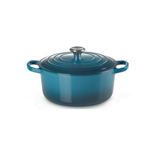 Le Creuset gietijzeren ronde braadpan 20 cm / 2.4 liter - deep teal