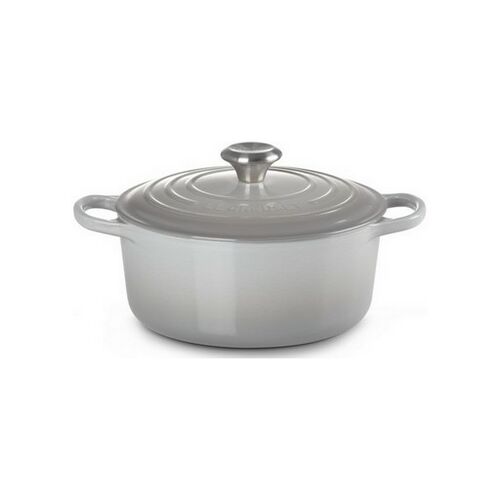 Le Creuset gietijzeren ronde braadpan 24 cm / 4.2 liter - mist grey