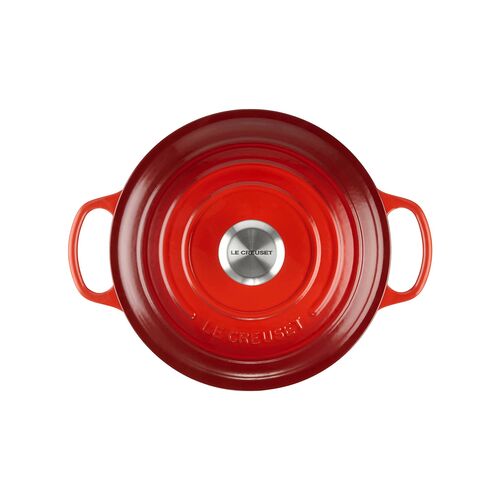 Le Creuset gietijzeren ronde braadpan 30 cm / 8.1 liter - kersenrood