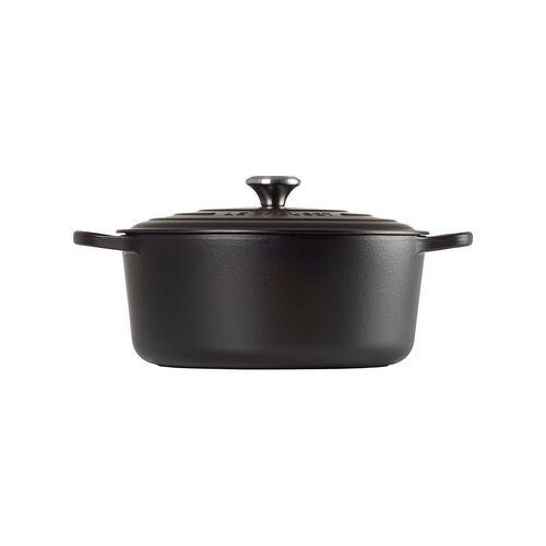 Le Creuset gietijzeren ronde braadpan 30 cm / 8.1 liter - mat zwart