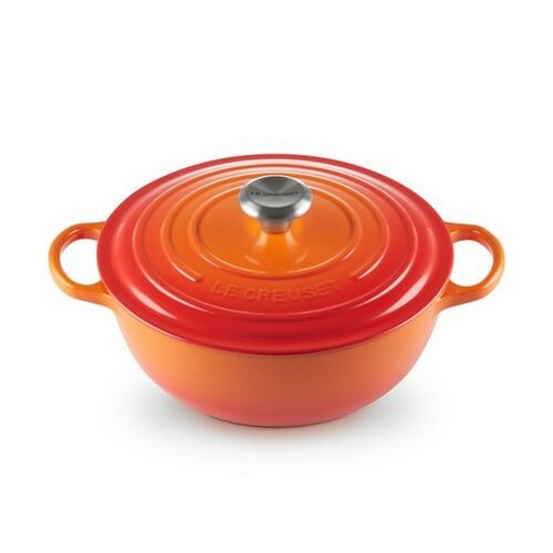 Le Creuset gietijzeren marmite - 26 cm / 4.1 liter - oranjerood