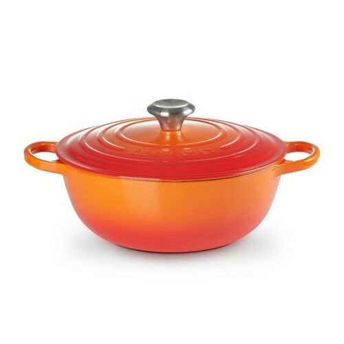 Le Creuset gietijzeren marmite - 26 cm / 4.1 liter - oranjerood