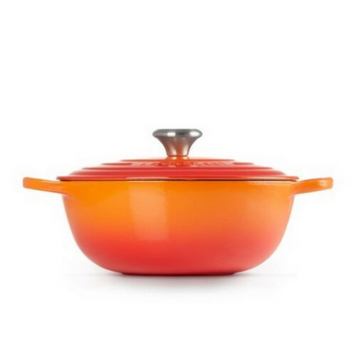 Le Creuset gietijzeren marmite - 32 cm / 7.0 liter - oranjerood