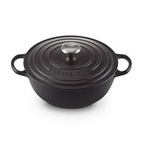 Le Creuset gietijzeren marmite - 26 cm / 4.1 liter - mat zwart