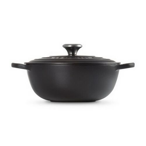 Le Creuset gietijzeren marmite - 26 cm / 4.1 liter - mat zwart