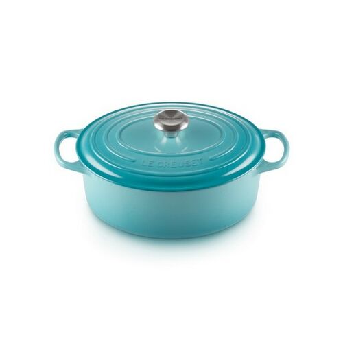Le Creuset gietijzeren ovale braadpan 31 cm / 6.3 liter - caribbean blue