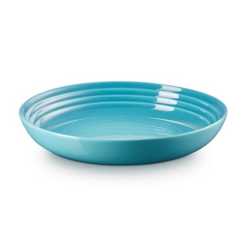 Le Creuset aardewerken diep bord - 22 cm - caribbean blue