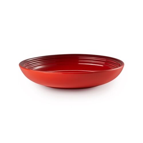 Le Creuset aardewerken diep bord - 22 cm - kersenrood