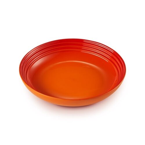 Le Creuset aardewerken diep bord - 22 cm - oranjerood