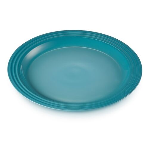 Le Creuset aardewerken dinerbord - 27 cm - caribbean blue