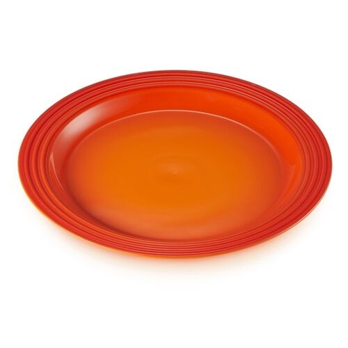 Le Creuset aardewerken dinerbord - 27 cm - oranjerood