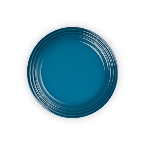 Le Creuset aardewerken ontbijtbord - 22 cm - deep teal