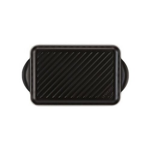 Le Creuset rechthoekige gietijzeren grillplaat - 32 cm - mat zwart