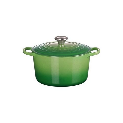 Le Creuset hoge gietijzeren ronde braadpan - 24 cm / 5.0 liter - bamboo