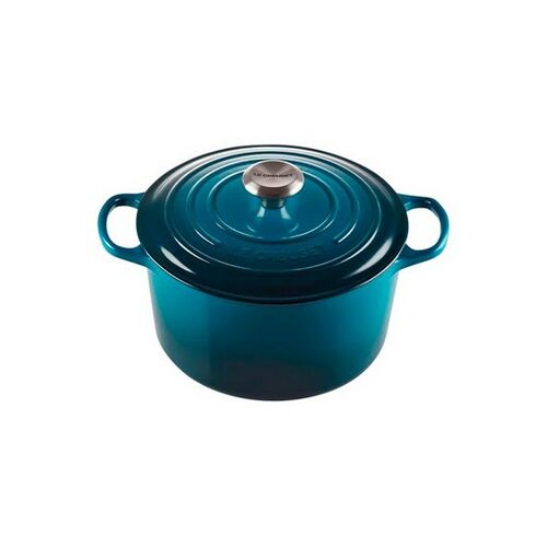 Le Creuset hoge gietijzeren ronde braadpan - 24 cm / 5.0 liter - bamboo [CLONE]