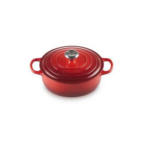 Le Creuset lage gietijzeren ronde braadpan 24 cm / 3.1 liter - oranjerood [CLONE]
