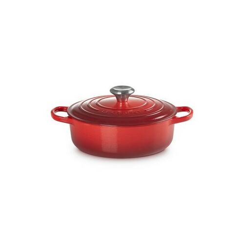 Le Creuset lage gietijzeren ronde braadpan 24 cm / 3.1 liter - oranjerood [CLONE]