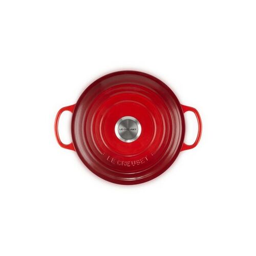 Le Creuset lage gietijzeren ronde braadpan 24 cm / 3.1 liter - oranjerood [CLONE]